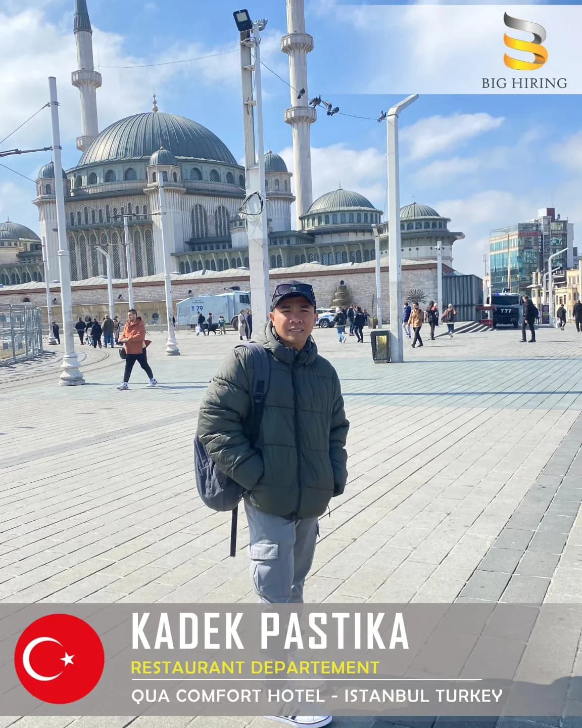 Big Hiring food and beverage attendant Kadek Pastika in Istanbul, Turkey