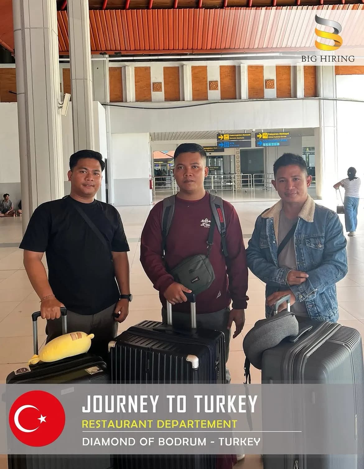 Big Hiring restaurant team departing for placements in Turkey